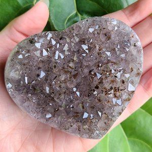 Amethyst crystal heart